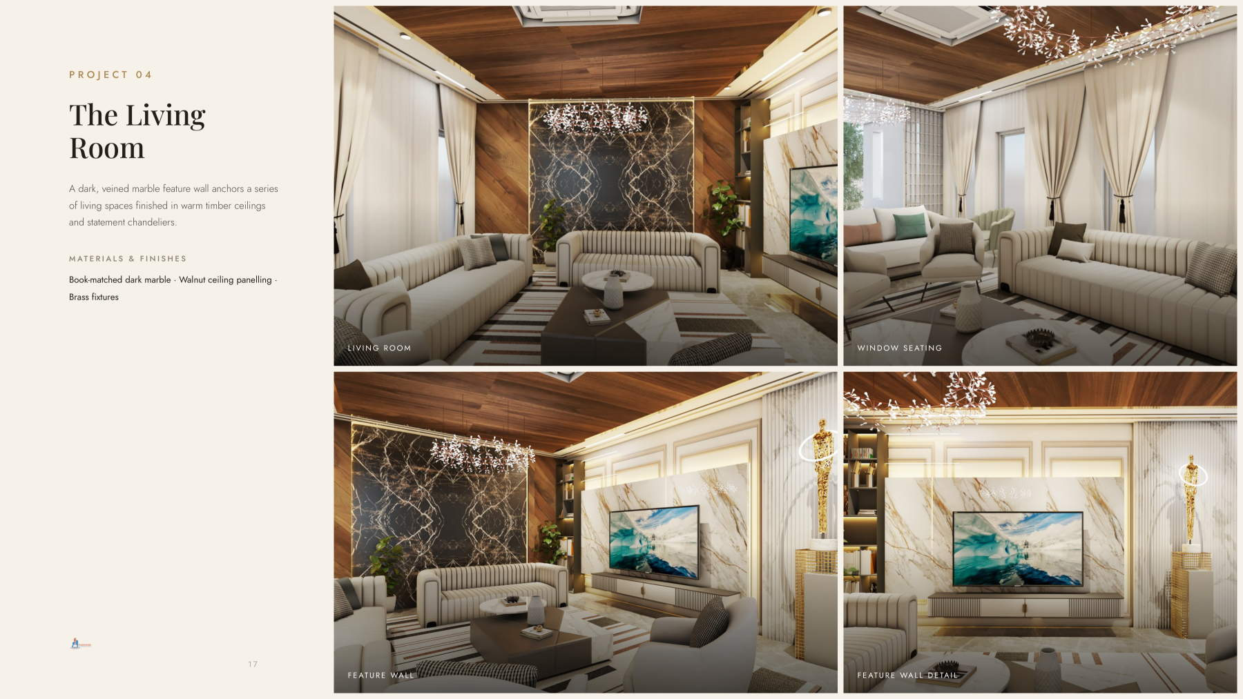 Page 18: Project 04 - Living Room & Dark Marble