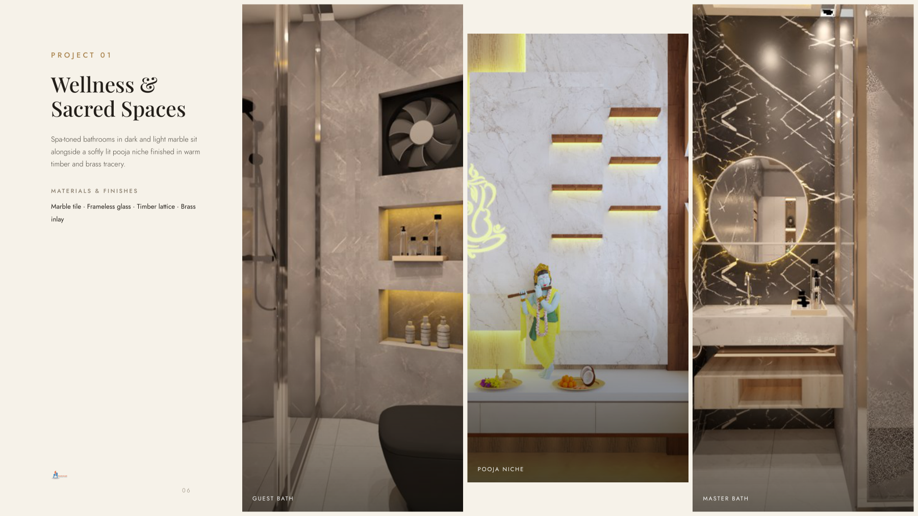 Page 07: Project 01 - Pooja Unit & Foyer