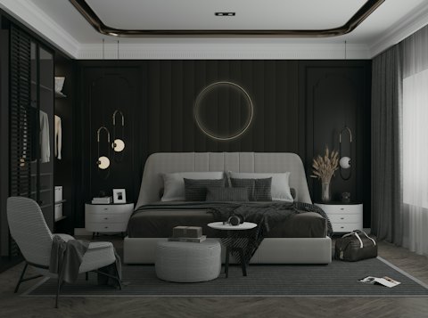 Bedroom with Wall-to-Wall Wardrobe
