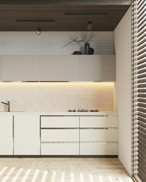 Island Kitchen in Warm Oak