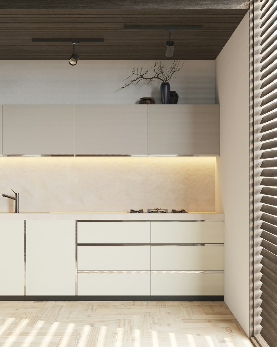 Island Kitchen in Warm Oak