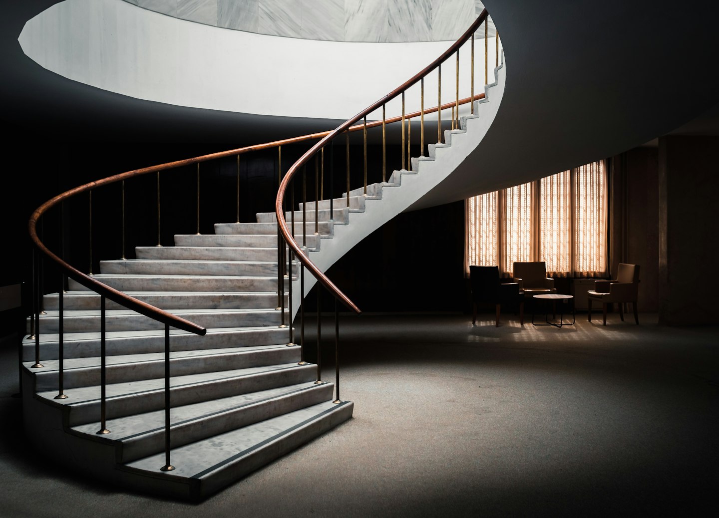 Spiral Staircase in Blackened Steel