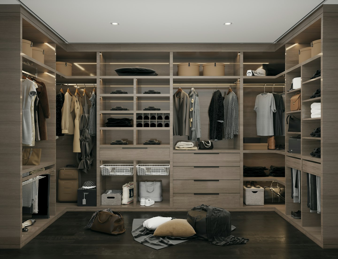 Sliding Wardrobe in Smoked Glass