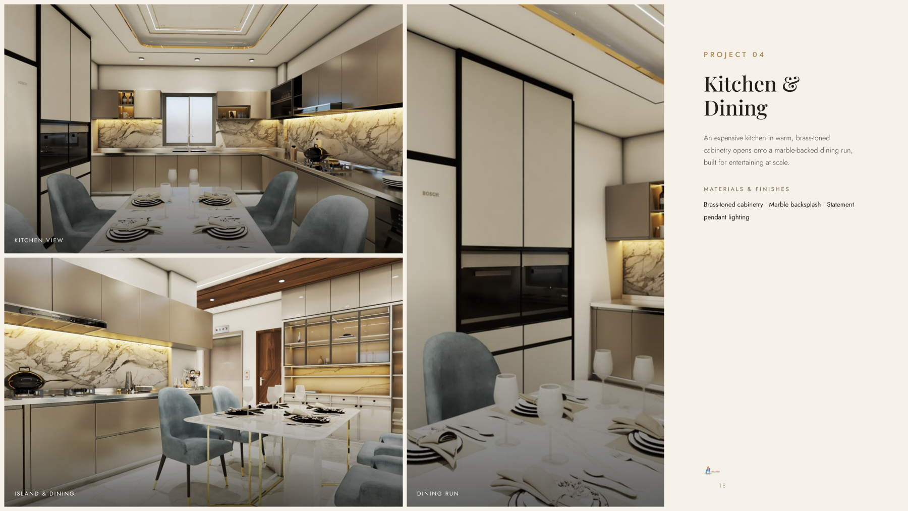 Page 19: Project 04 - Kitchen & Brass Cabinetry