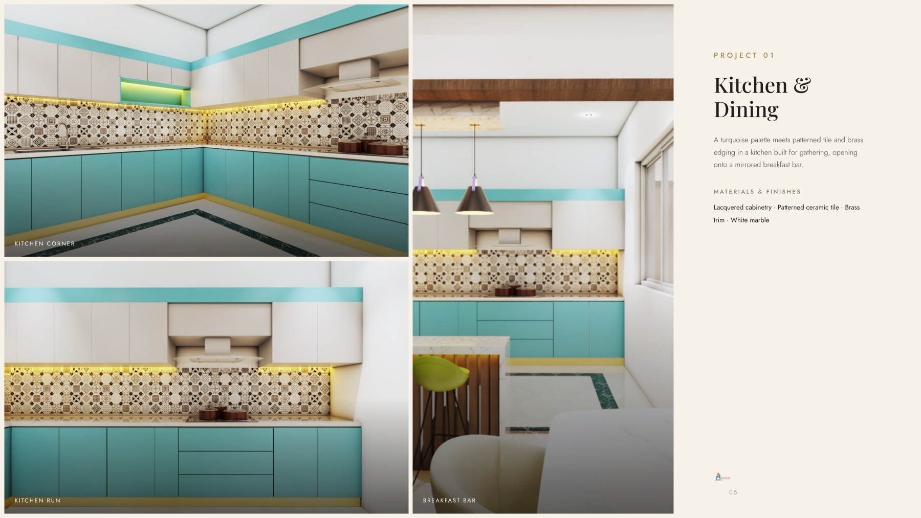 Page 06: Project 01 - Kitchen & Dining (3 Views)