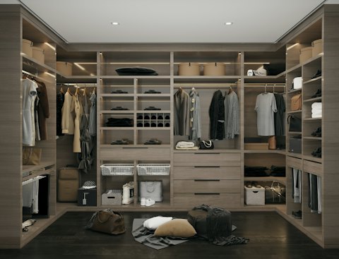 Sliding Wardrobe in Smoked Glass